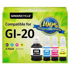 4PK GI-20 Ink Bottle Kit (BCMY) for Canon PIXMA G7020, G6020, G5020 MegaTank picture