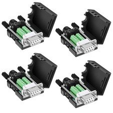 4 PCS DB9 Female Solderless Breakout Connector RS232 DSUB Serial Terminal picture