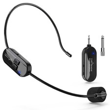 Wireless Microphone Headset, 2.4GHz, 160ft Range, Dual -Charging, 3D Stage Re... picture