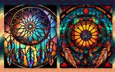 Stained Glass Look Dreamcatcher Mouse Pads (2 Styles) picture