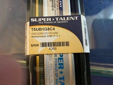 Super Talent Memory T5UB1G8C4 1GB Heatspreader 64MX8CL4 New Is Sealed Factory picture