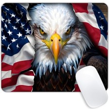 American Eagle Flag Mouse pad Customized Mousepad Non-Slip Rubber Base Mouse Pad picture