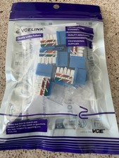 5-Pack of VCE VCELINK UL Listed CAT6 RJ45 Keystone Jack 8P8C NEW. BLUE. picture