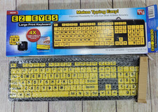 All Star EZ Eyes EE011106 Wired Keyboard Large Print As Seen on TV - New picture