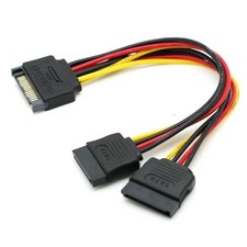 SATA 15Pin Power Splitter Cable 1 to 2 HDD Extension Adapter 20CM High Quality picture