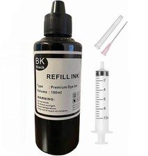 100ml Black bulk refill ink for Canon Epson HP inkjet printer picture