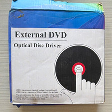 External DVD Optical Disc Drive USB 3.0/2.0 5Gbps USB-Powered Silver PC picture