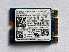 WD PC SN520 512GB NVMe PCIe Gen3x2 M.2 2230 SDAPTUW-512G-1012 SSD  FOR CF Card picture
