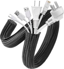 AGPTEK Cable Sleeve, 2 Pack 5ft - 1.2 Inch Cable Management, Desk Cord Cover ... picture