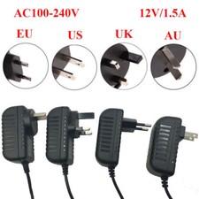 AC 100-240V To DC 12V 1.5A Adapter US/EU/UK/AU Plug Power Supply Charger picture