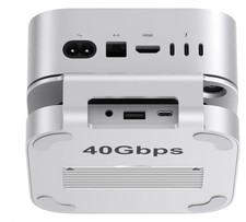 40Gbps Mac mini M4/M4 Pro Stand Hub with USB4 NVMe SSD Enclosure, USB-C Host, 3  picture