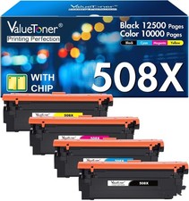 508X Toner 4-Pack for HP M552dn M553dn M577 CF360X-CF363X with Chips picture