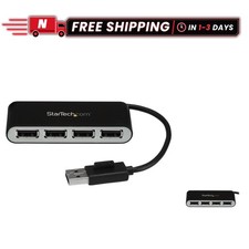 StarTech Portable 4-Port USB 2.0 Hub - Ideal for Travel & Fast 480Mbps Speed picture