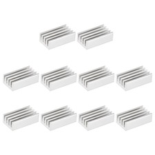 Electronics Cooler Heatsink for MOS GPU IC Chip Silver 15 x 9 x 5 mm 10pcs picture