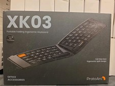 Protoarc Wireless Ergonomic Foldable  Keyboard XK03 Ultra Slim Travel, Black picture