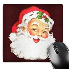 3dRose LLC 8 X 8 X 0.25 Inches Mouse Pad Large Happy Santa 8L x 8W inches  picture
