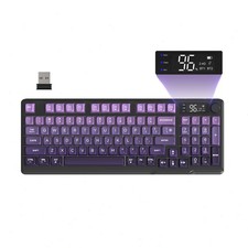 ZIYOU LANG M96 Keyboard PBT Keycaps LED Backlit Dual-mode LED Display with Knob picture