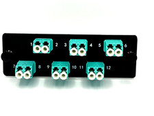 Panduit FAP6WAQDLCZ Compatible 12 Port LC MM OM3 / OM4 Fiber Adapter panel plate picture