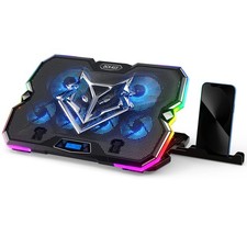 Upgrade Laptop Cooling Pad A13 RGB Lights 6 Fans 10 Modes Fits Up To 15.6 Inch picture