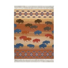 FiberLok Mouse Rug Pendleton Prairie Rush Hour Bison Buffalo 7.125X10.25 USA picture