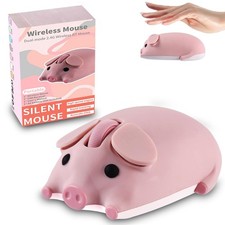 Wireless Mouse Dual Mode Bluetooth 5.1/2.4G USB Lovely Cute Animal Pig Shaped... picture