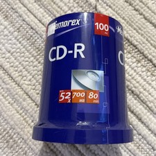 Memorex CD-R 52 x 700MB 80 Minute 100 Pack Sealed NEW Blank Discs Audio NEW  picture