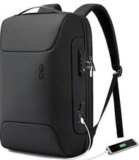 BANGE Anti Theft Business Backpack Fits 15.6 Inch Laptop With Charger Black New picture