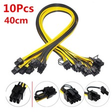 10Pcs/lot 40cm 6 Pin to 8 Pin (6+2) PCIE PCI-E Breakout Cable 18AWG Mining Cord picture