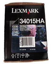 New SEALED Genuine Lexmark High Yield Return Program Toner Cartridge 34015HA picture
