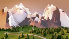 Landscape low poly mountains minimalism Custom Gaming Mat Desk picture