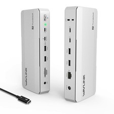 WAVLINK USB-C Laptop Docking Station 3 Monitors Thunderbolt Dock with Charging picture