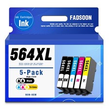 564XL 5PK 5 Color Photo Ink Cartridge Photosmart Premium C309a C310a Officejet picture