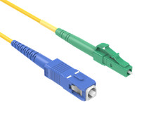 1m LC/APC to SC/UPC Simplex Single Mode Fiber Patch Cable OS2 9/125 Yellow picture