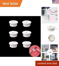 Modern 6 Pcs Desk Cord Grommets - 1 Inch Silicone Covers for Cable Management picture