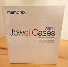 NEW MEMOREX 30 Pack Slim Clear Jewel Cases in Unopened Original Box NEW picture