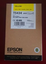 04-2019 NIB Genuine Epson T5434 Yellow 110ml K3 Ink Stylus Pro 4000/7600/9600 picture