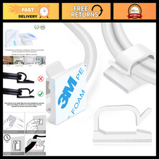 3/4” Adhesive Cable Wire Clips - 120PCS White Cable Staples for Outdoor & Indoor picture