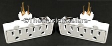 2X Swivel 3 Outlet Triple AC Wall Plug Power Tap Splitter 3-Way Electric Adapter picture