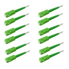 6 Pack Premium 0.15dB Singlemode SC/APC SC/APC Fiber Patch Cables | Fast USA picture
