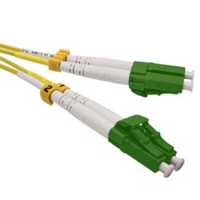 15m LC(APC)-LC(APC) Duplex 9/125 OS2 Singlemode Fiber Cable Yellow OFNR 50FT picture