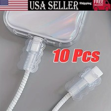 10x Transparent Data Cable Protector Cable Winder Anti-Breakage Cord Saver Wire picture