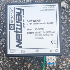 Altronix NetWaySP2P 2-Port PoE+ Gigabit Media Converter/Injector SFP Desktop picture