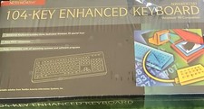 New Toshiba NoteWorthy 104-Key Enhanced PS/2 W95 Keyboard 6ft Cable, NWKBEXT101 picture