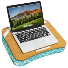 Large Portable Designer Lap Desk Fits 17.3 Inch Laptops With Cushion Handle picture