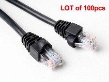 50ft High-quality Snagless Cat5e Patch Cable (350MHz) LOT of 100pcs picture