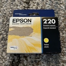 Genuine Epson T220 Yellow Standard Yield Ink Cartridge (T220420-S) - 05/2022 picture