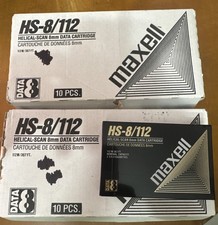 MAXELL HS-8/112 Helical-Scan 8mm Data Cartridge Brand New 2x Boxes of 10pcs picture