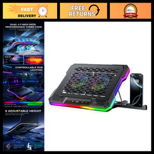 RGB Gaming Laptop Cooling Pad with 2 Detachable Fans, Rapid Cooling, 8 Heights, picture