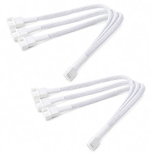 2 Pack 4 Pin PWM Fan Splitter Cable, White picture