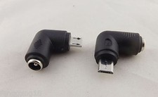 10x DC 5.5x2.1mm Female To Micro USB 5 Pin Male Right Angle Power Supply Adapter picture